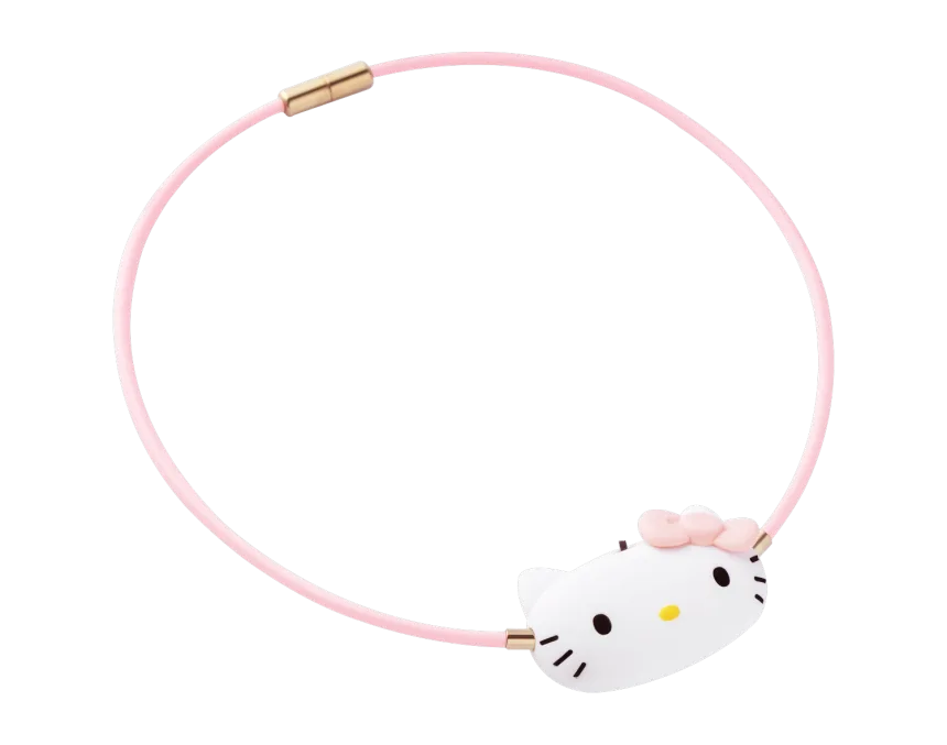 ible Airvida C1 x Hello Kitty สีชมพูหวาน สายคล้องและโบว์สีชมพู