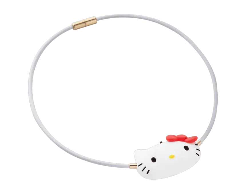 เครื่องฟอกอากาศห้อยคอ ible Airvida C1 x Hello Kitty สายคล้องซิลิโคนสีขาว โบว์แดง